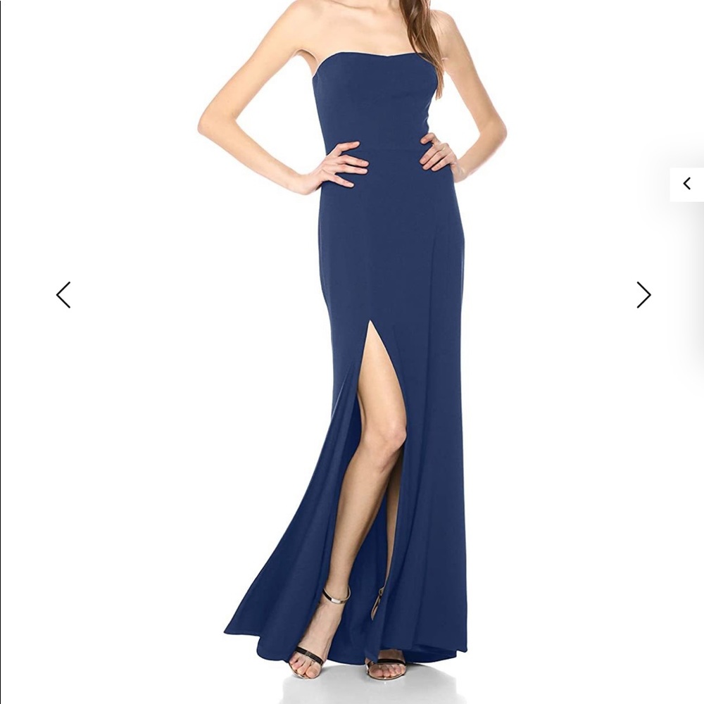 Dress the population strapless formal gown